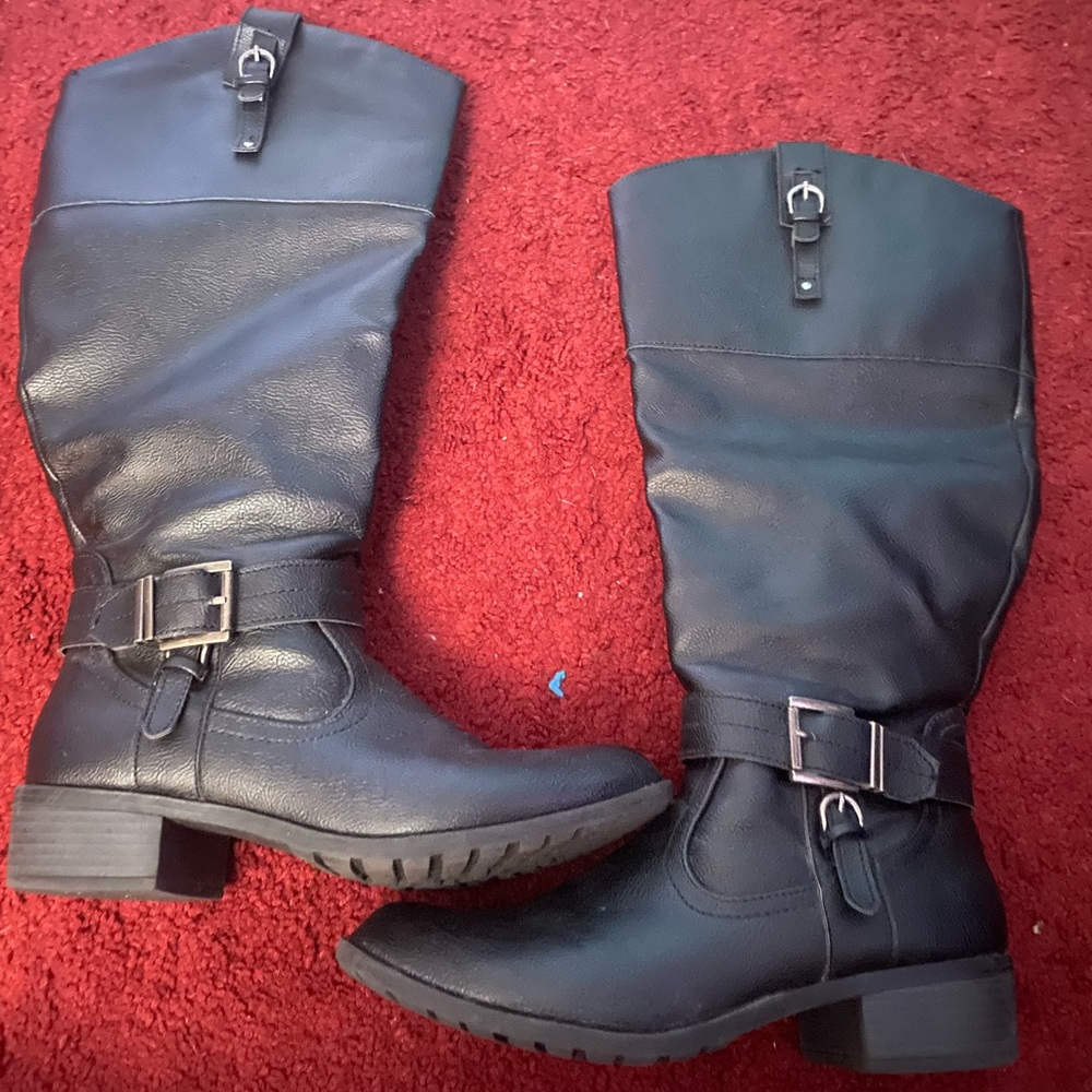 Black Leather Women's Boots